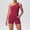 #273-Red, variant on Haivin Women's One-Shoulder Tank Top and Shorts Set, for Fitness Yoga Running Sports, Casual Outdoor Athletic Wear