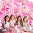 thumbnail image 4 of Set de globos rosa número 11 para cumpleaños, 40 pulgadas, 4 of 7