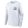 thumbnail image 2 of Men's Fanatics  White Tampa Bay Rays Press Box Long Sleeve T-Shirt, 2 of 3