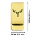 thumbnail image 2 of Stainless Steel Geometric Polygon Moose Animal Classic Slim Money Clip Credit Card Holder, 2 of 2