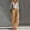 Khaki, variant on Women's Solid Color Button Strap Overalls Wide Leg Jumpsuit White XXL