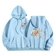 thumbnail image 2 of VOONCAS Women's Oversized Floral Hoodie - Dandelion Print, Light Blue, Size XL - Soft, Machine Washable & Wrinkle Resistant, 2 of 5