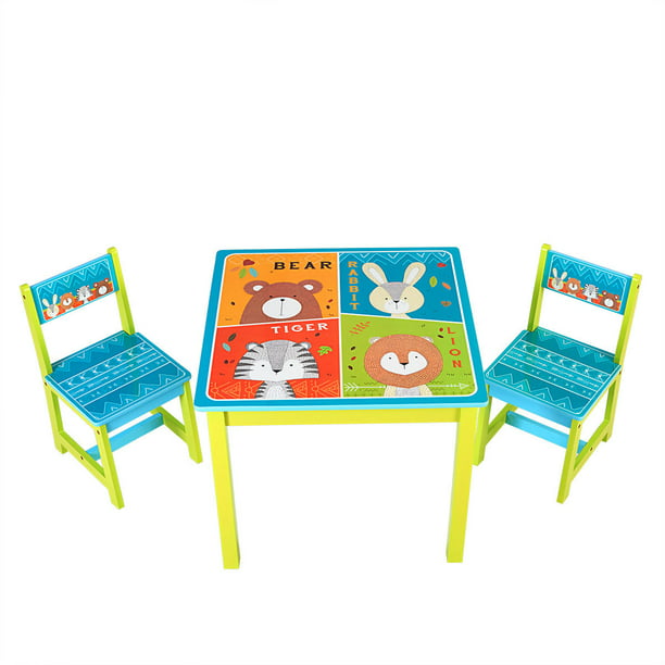Gymax Kids Table And 2 Chairs Set For Toddler Baby Gift Desk