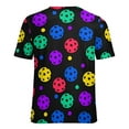 thumbnail image 6 of Ball Print T-Shirts Colorful Pickleball Casual Oversized T-Shirt Short Sleeve Female Cute Tee Shirt Summer Custom Clothe, 6 of 7
