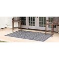 thumbnail image 2 of Unique Loom Trellis Collection Tribal Geometric Transitional Indoor and Outdoor Flatweave Area Rug, 8' x 11' 4", Charcoal Gray/Beige, 2 of 2
