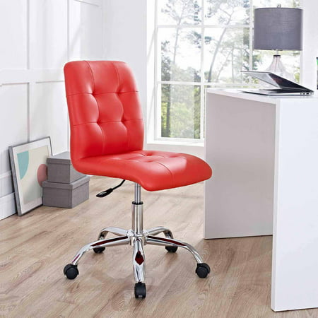 Prim Armless Midback Office Chair Absolutely Red - Modway