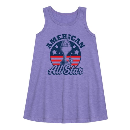 

Dr. Seuss - America s Favorite Mean One -Toddler and Youth Girls A-line Dress