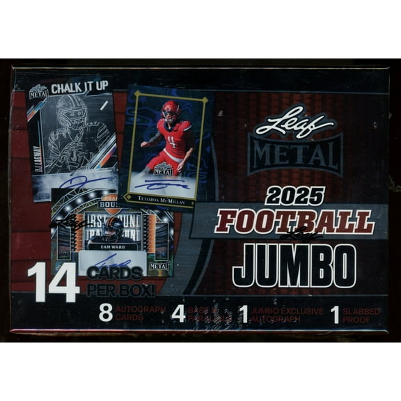 2025 Leaf Metal Football Hobby Jumbo Box