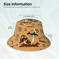 thumbnail image 5 of Balery Brown Mushrooms Sun Hats for Men Women Bucket Hat UPF 50+ Buckey Hat Boonie Hat Foldable UV Protection Hiking Beach Fishing Summer, 5 of 9