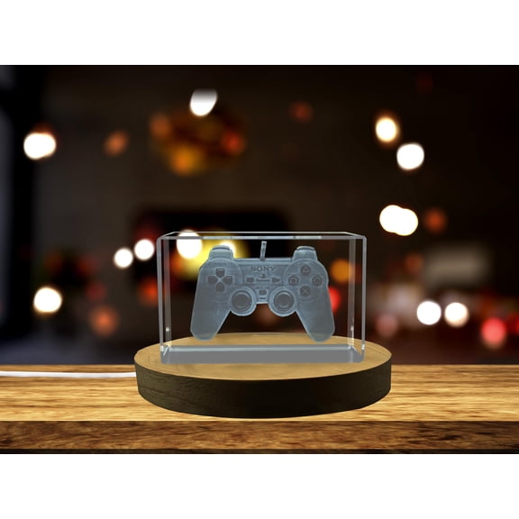 Nostalgic Play: 3D Engraved Crystal Game Controller 1997