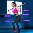 thumbnail image 3 of tasrioml Pilates Bar with Resistance Band Strength Training Body Stretching Leg Hip Waist Arm Exercise Bar Home Gym Workout Men Women Fitness Equipment, 3 of 7
