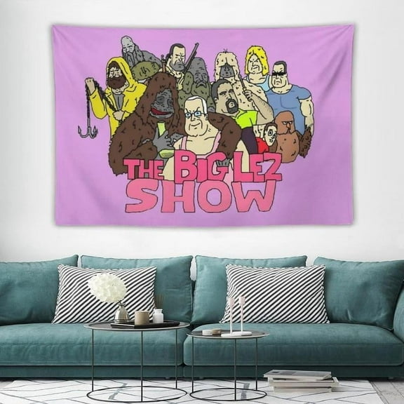 Sassy The Sasquatch Banner Poster, Polyester Peach Skin Velvet Wall Art for Bedroom, College Dorm, and Home Decor, Woven, Decorative Hanging Flag