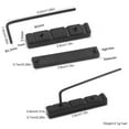 thumbnail image 4 of 2 Pieces 4 Strings Saddle Nut Bottom Clear Sound Strings Acoustic Wear-resistant Stable Instrument Replacement Parts Acoustic Guitar Bone Bridge, 4 of 6