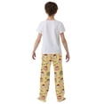 thumbnail image 5 of FORMRS Kids Pajama Pants with Pockets Size 6-8Y Boys Lounge Sleep Bottoms, Yellow Cartoon Cat Pattern, 5 of 8