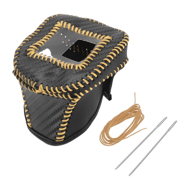 Cubierta de Perilla de Cambio de Marchas Unique Bargains Protector de Mango de Cambio para Nissan Rogue 2021-2024 Fibra de Carbono Negra Amarilla Cuero Sintético 1 Pc Antideslizante