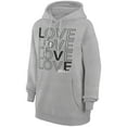 thumbnail image 2 of Women's G-III 4Her by Carl Banks  Heather Gray Brooklyn Nets Basketball Love Fleece Pullover Hoodie, 2 of 3