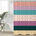 thumbnail image 2 of Small Stall Shower Curtain 36x78 Inch Narrow Half Size Boho Stripe Bath Curtains Bathroom Decor Geometric Bohemian Aztec Vintage Tribe Waterproof Fabric Shower Curtain Set with Hooks 36 Inch, 2 of 6