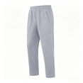 thumbnail image 7 of TKKCS Boys Straight Leg Sweatpants Lightweight Open Bottom Elastic Waist Loose Fit Athletic Casual Pants with Pockets Gray 9-10Years, 7 of 7