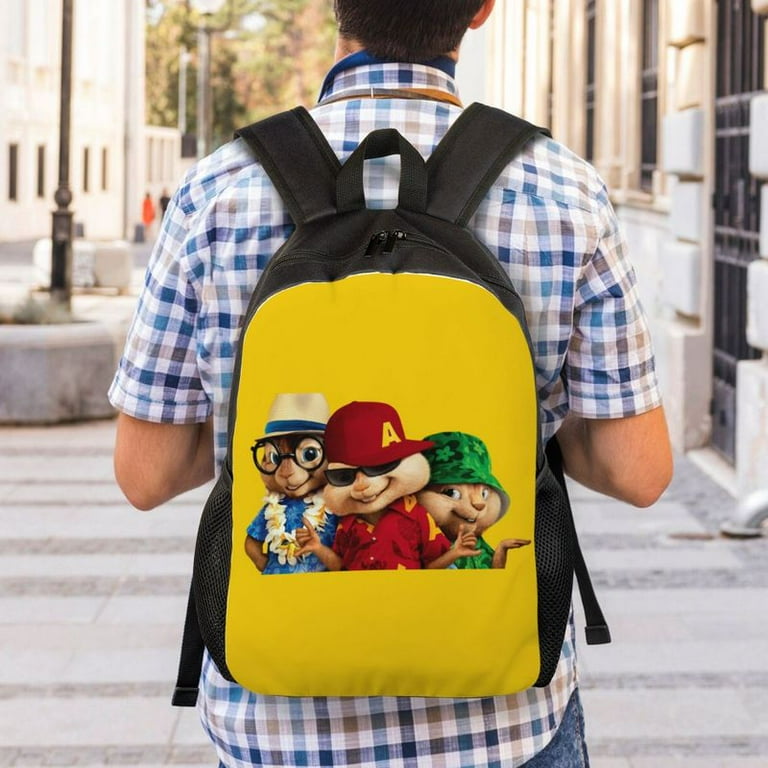 Alvin Seville Anime The Chipmunks Backpack Theodore Simon School College Travel Bags Bookbag Fits 17 Inch Laptop