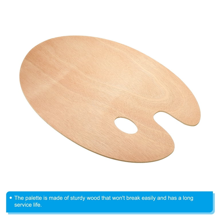 ZOEYES 20-Pack Wooden Painting Palettes - 8x12 Inch Oval Art Palettes With Thumb Hole