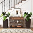 thumbnail image 2 of Costway 23" Tall Planters Set of 2 Rattan Wicker Plant Pot Self-watering Tree Pot Brown, 2 of 10