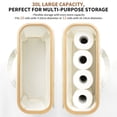 thumbnail image 5 of NOSTHEART 30L Toilet Paper Storage Basket, Toilet Paper Storage Box Made of Bamboo, Foldable Bathroom Organiser for 12-16 Toilet Rolls, with Handles, for Bathroom and Household, Beige, 5 of 7