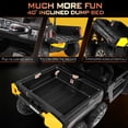 thumbnail image 3 of VIBESPARK 24V 2-Seater Ride on Toys with Remote Control, 6 Wheeler Ride on UTV, 4WD Electric Dump Truck, Motorized Riding Toys w/ Bluetooth, MP3, Music, Battery Display, Suspension, Shovel, 5MPH, 3 of 12