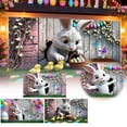 thumbnail image 6 of Garage Door Easter Banner 16x7 ft, Bunny Rabbit & Egg Spring Flower Cover Decoration, Large Outdoor Indoor Hanging Background for Party Supplies & Welcome Decor, 6 of 6