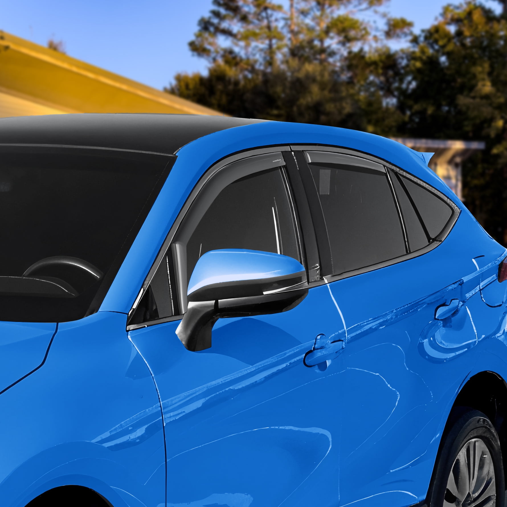 Goodyear Shatterproof in-Channel Window Deflectors for Toyota Venza 2021-2025, Rain Guards, Window Visors for Cars, Vent Deflector, Car Accessories, 4 pcs - GY008085