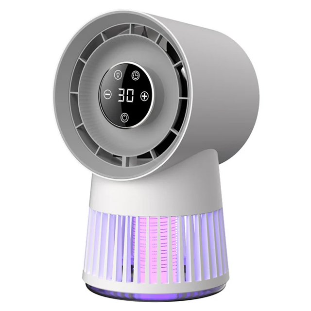 Miniventilador eléctrico de escritorio 2 en 1 que mata mosquitos