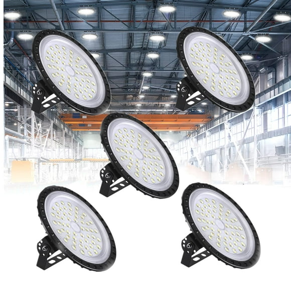 UFO LED High Bay Lights 200W 5 Packs,Super Bright 20000LM High Bay LED Shop Lights,6500K Daylight High Bay LED Lights,Waterproof LED Shop Lights,High Bay Lighting for Factory Warehouse Workshop