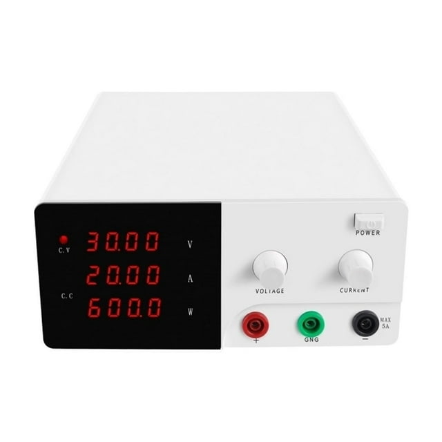 Alimentation Électrique DC Stabilisateur de Courant Source de Banc de Laboratoire Commutation Régulée Réglable Réglages Variables Grossiers et Fins Régulateur de Tension