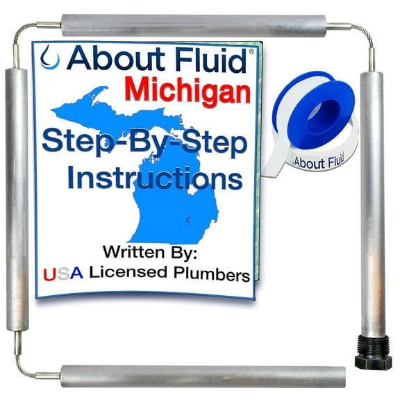 Rotten Egg Odor Fix, About Fluid Michigan Aluminum/Zinc Anode Rod for Water Heater,Flexible 304 Stainless Steel Cable Connectors. Fits: Reem,Reliance,GE,Kenmore. KIT: Rod,Instructions and Tape