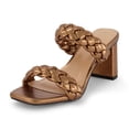thumbnail image 4 of Dunes + CUSHIONAIRE Technology Women's Iris braided Heel Sandal +Memory Foam and Wide Widths Available, Bronze 6.5 W, 4 of 5