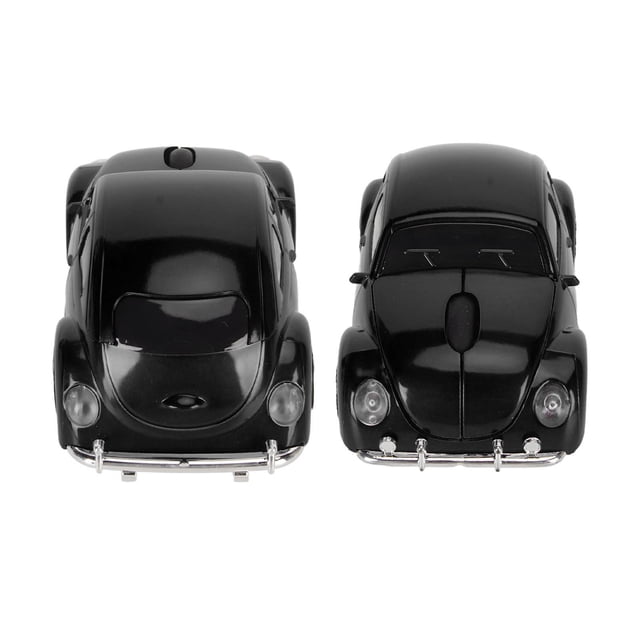 LED Mouse, 2.4GHz USB Receiver, Red Sports Car Style Auto Sleep 1600 DPI Optical Sensor LED Headlamp Office Mouse for Laptop Desktop Computer