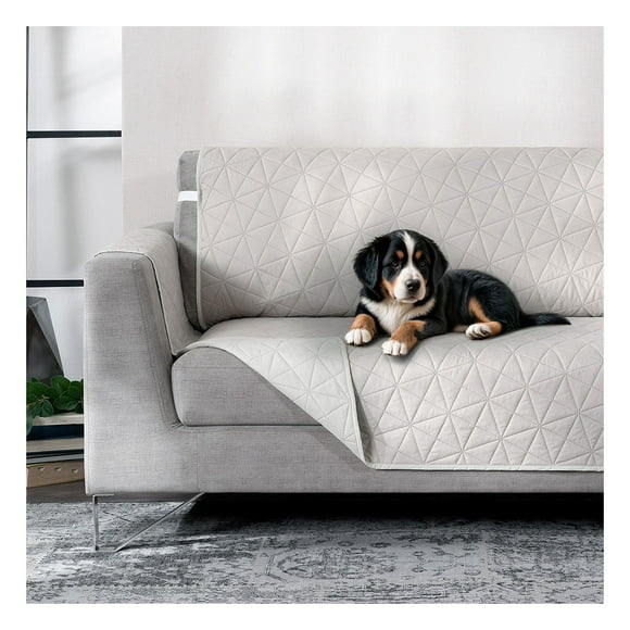Protector de Sala 3 Pzas Reversible Pinsonic, Real Textil (Marfil - Gris, CH/M/G)
