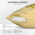 thumbnail image 5 of Square Throw Pillow Covers with Core, Leaves Autumn Prints Pillows for Sofa Beds, 16 x 16 inches Yellow, 5 of 9