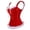 Red, variant on Women Carnival Christmas Corset Bustier Top with Straps Red L
