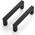 thumbnail image 1 of 20 Pack 4 Inch Kitchen Square Cabinet Handles Matte Black Cabinet Pulls Black Drawer Pulls Kitchen Cabinet Hardware Kitchen Handles, 1 of 5