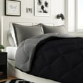 thumbnail image 3 of Elegant Comfort 7-Piece Bed-in-a-Bag Comforter and Sheet Set- Luxurious 1500 Series 7-Piece Cali King Size Bed-in-a-Bag, Cozy Bed Sheets and Comforter Set, Wrinkle and Stain Resistant, Black/Gray, 3 of 4