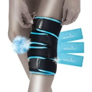 Ice, Heat Pad, Ice Pads Therapy for Knees, Knee Ice Pack Wrap, Medical Grade Knee Pads with 3 Reusable Cold/Hot Gel Packs