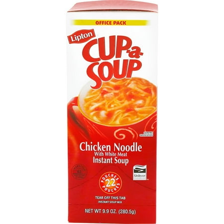 Unilever Food Solutions Lipton Cup-a-Soup Chicken Noodle Instant Soup Mix, 22 count, 9.9 oz