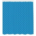 thumbnail image 3 of Ambesonne Fleur De Lis Shower Curtain, Checkered Floral Form, 69"Wx84"L, Blue Dark Blue, 3 of 3