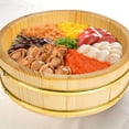thumbnail image 3 of ULTNICE 2Pcs Sushi Dish Round Wood Bowl for Convenient Rice Mixing Traditional Khaki for Making Sushi, 3 of 8