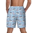 thumbnail image 2 of Lsque Mens Swim Trunks Rainbow Dinosaur Pattern - Bathing Suit Compression Liner - Beach Swim Shorts Swimwear - (S-3XL) - Stretch Quick Dry -3X-Large, 2 of 9