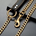thumbnail image 4 of W/W Lifetime 4.3ft Strong Chew-Proof Metal Stainless Steel Gold Training Walking Pet Dog Chain Leash, 4 of 6
