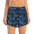 thumbnail image 2 of Goofa Hawaiian Style Printed Women 2 in 1 Running Shorts,Quick Dry Athletic Workout Shorts,High Waisted Athletic Shorts with Liner Pockets-X-Large, 2 of 9