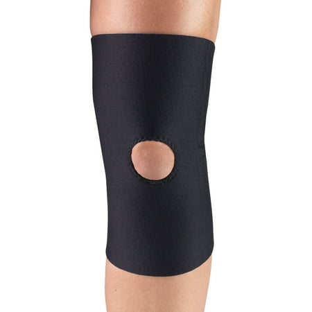 OTC Neoprene Knee Support - Open Patella, Black, (Best Otc Knee Brace)