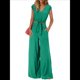 thumbnail image 3 of Conjuntos de Dos Piezas de Verano para Mujer 2025, Top Corto con Cinturón, Mangas y Cuello en V, Pantalones Anchos, Chándal Informal. Verde XL, 3 of 8