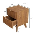 thumbnail image 4 of YOCWO Fluted Nightstand for Bedroom Set of 2 , Wood Bedside Table Set of 2 with Drawers, Walnut, 4 of 5